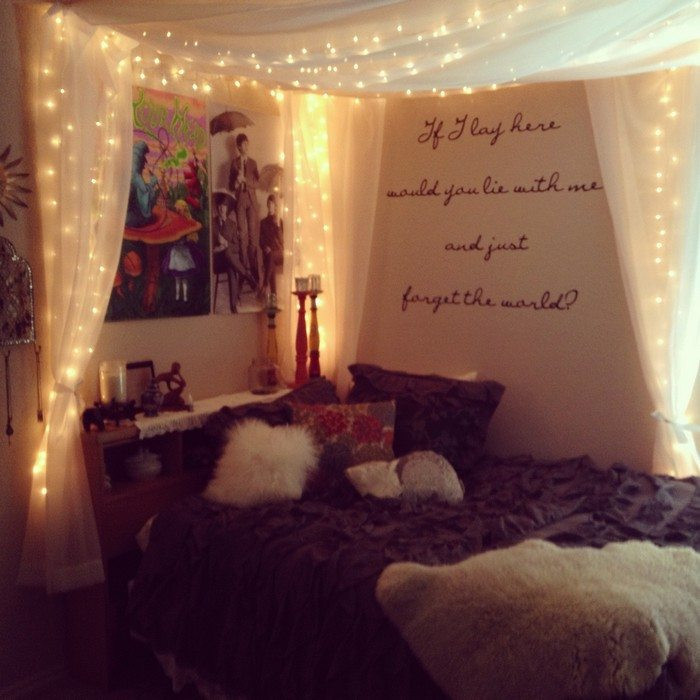 Diy Bedroom Canopy With Lights
 Make a magical bed canopy with lights