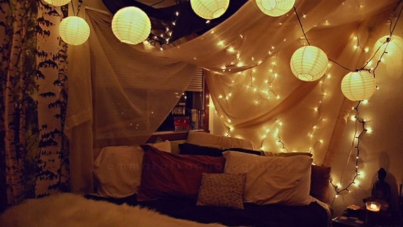 Diy Bedroom Canopy With Lights
 Lighted Wall or Bed Canopy for DIY Decor