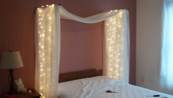 Diy Bedroom Canopy With Lights
 Make a magical bed canopy with lights