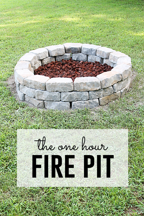 Diy Outdoor Firepit
 Fire Pit Project you can do in one hour