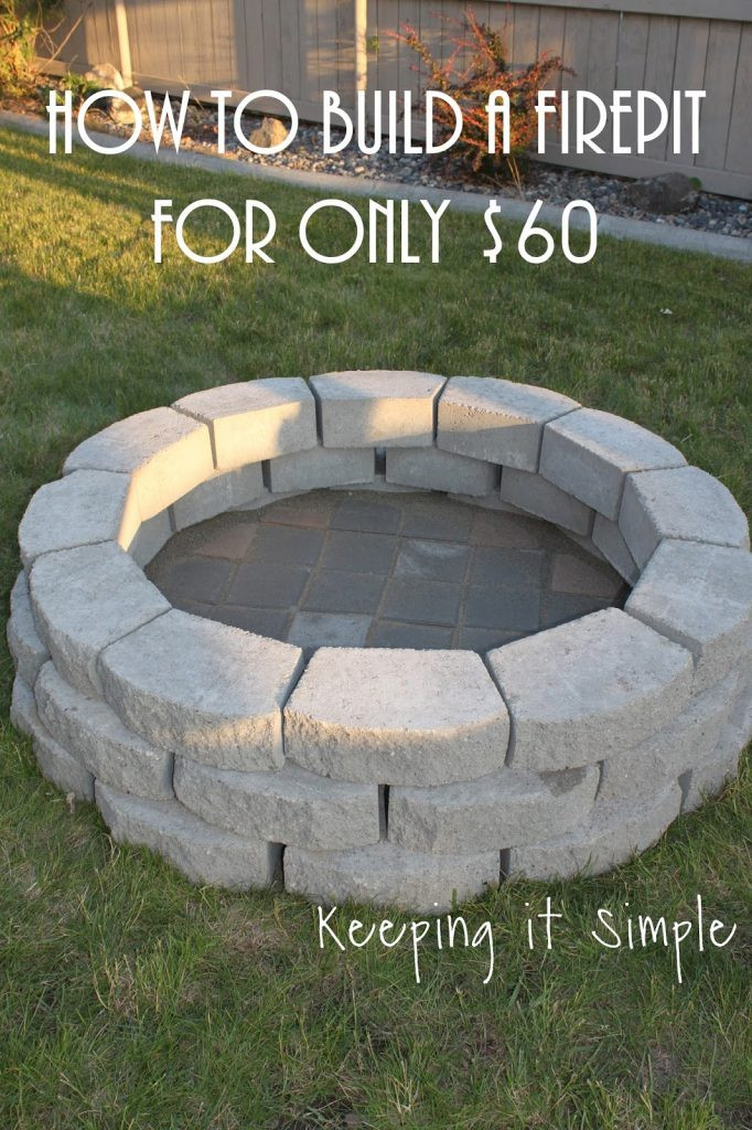 Diy Outdoor Firepit
 How to Build a DIY Fire Pit for ly $60 • Keeping it Simple