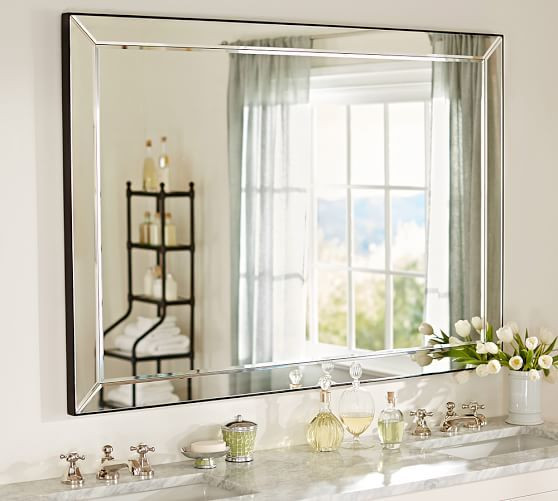 Double Wide Bathroom Mirrors
 Astor Double Wide Fixed Mirror