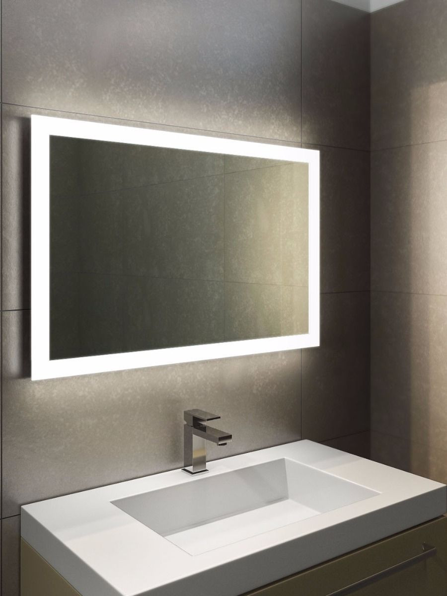 Double Wide Bathroom Mirrors
 Halo Wide LED Light Bathroom Mirror h 500 x w 700mm