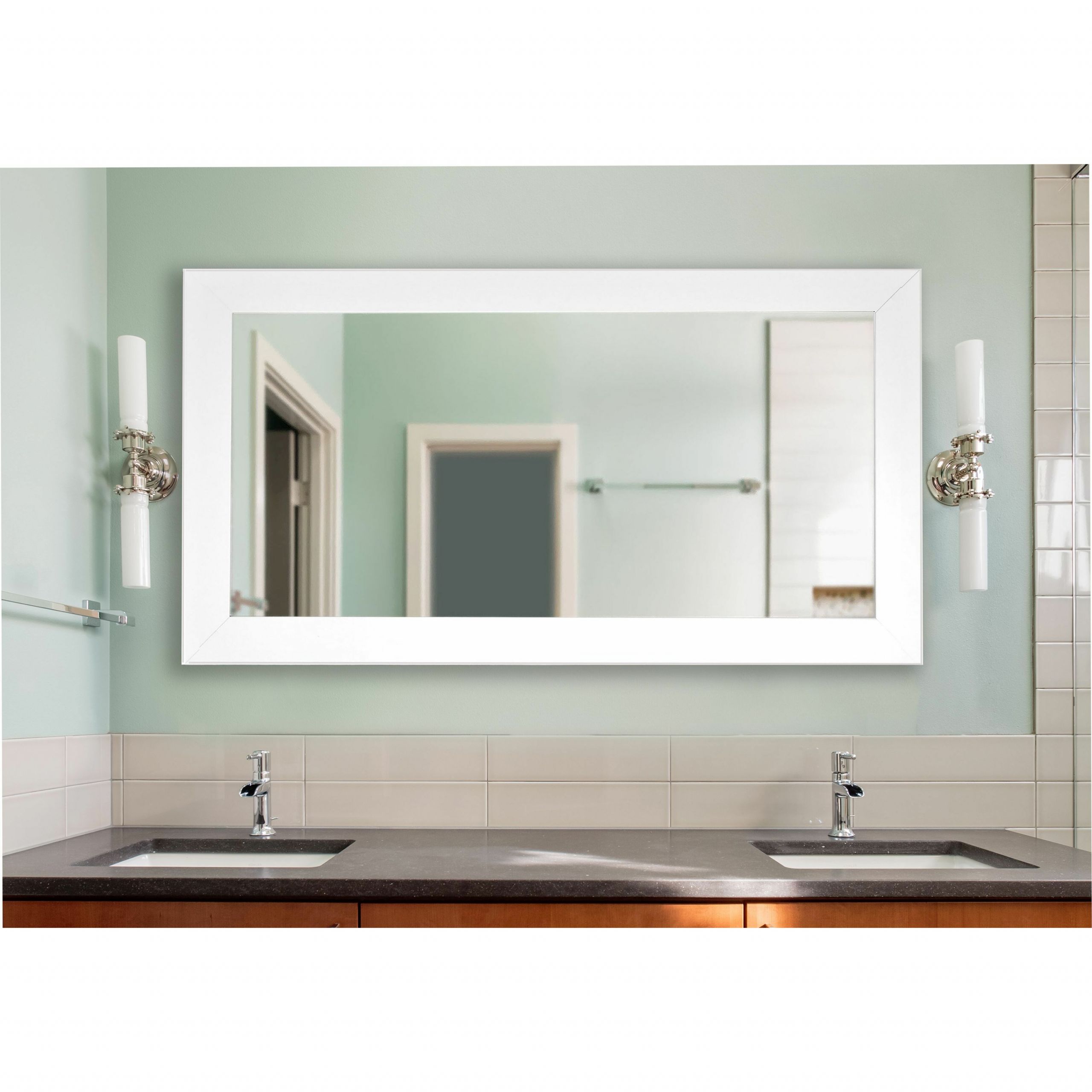 Double Wide Bathroom Mirrors
 Rayne Mirrors Double Wide Vanity Wall Mirror & Reviews