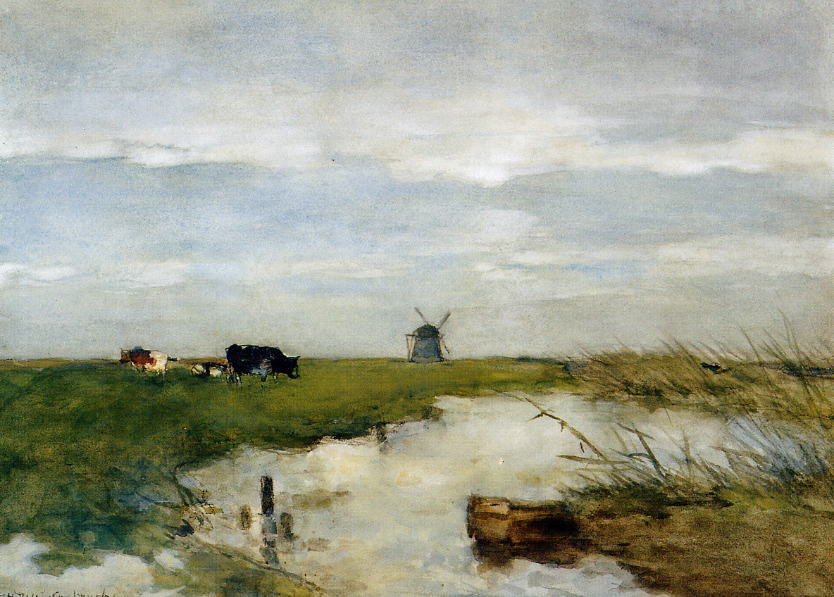 Dutch Landscape Painters
 Dutch polder landscape Johan Hendrik Weissenbruch