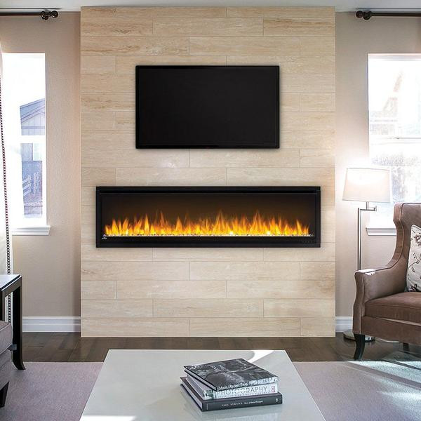 Electric Fireplace 60 Inches Wide
 Napoleon Alluravision 60 inch Linear Wall Mount Electric