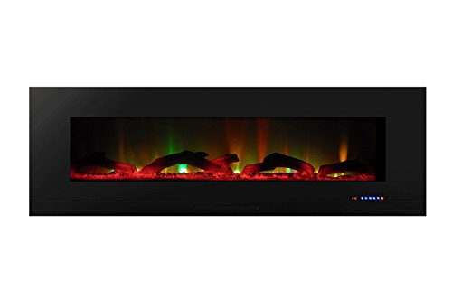 Electric Fireplace 60 Inches Wide
 Touchstone ValueLine 60" 10 Color Recessed Wall Electric