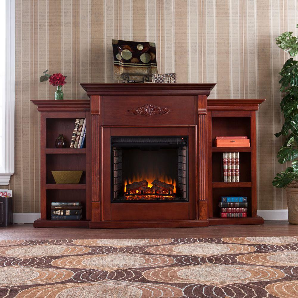 Electric Fireplace Bookcase
 Southern Enterprises Jackson 70 25 in Freestanding Media