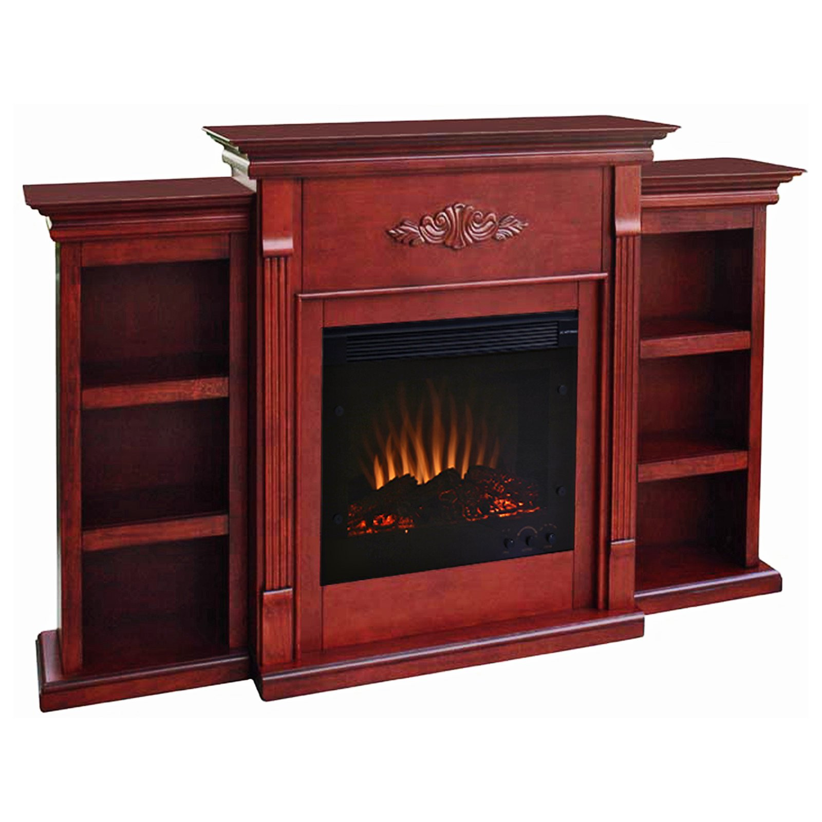 Electric Fireplace Bookcase
 Southern Enterprises Tennyson Mahogany Electric Fireplace