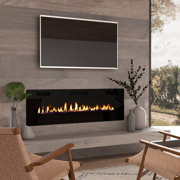 Electric Fireplace Insert Installation
 Shop 60" Ultra Thin Electric Fireplace Insert Wall