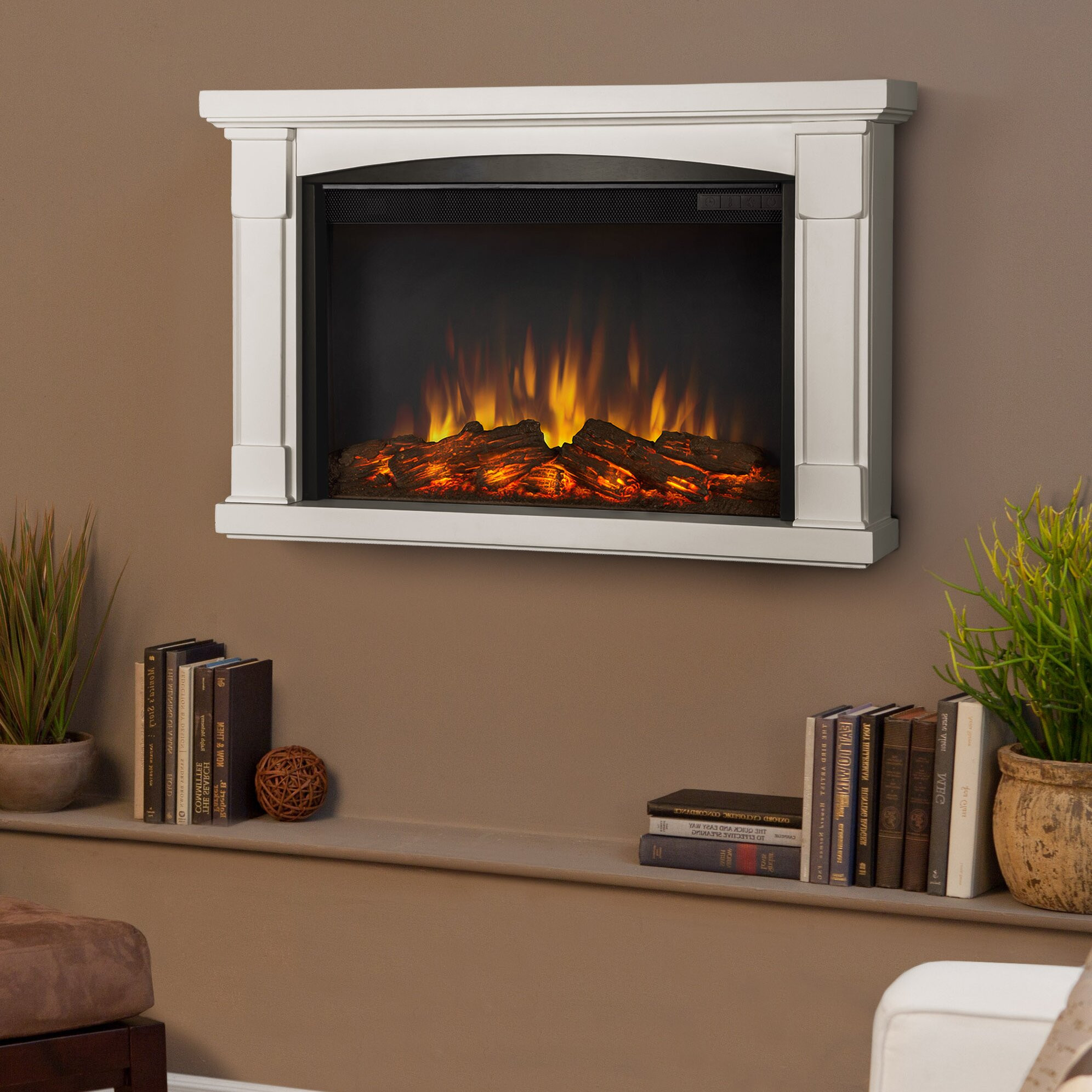 Electric Fireplace Walls
 Slim Brighton Wall Mounted Electric Fireplace