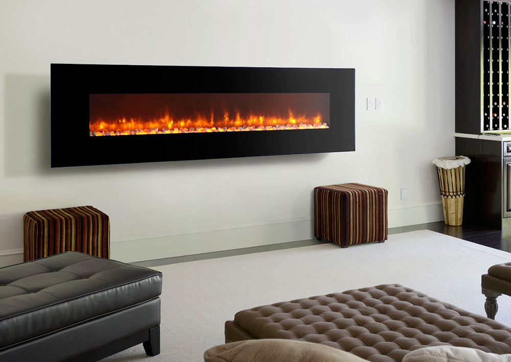 Electric Fireplace Walls
 Dynasty 94 Inch Wall Mount Electric Fireplace EF72 P
