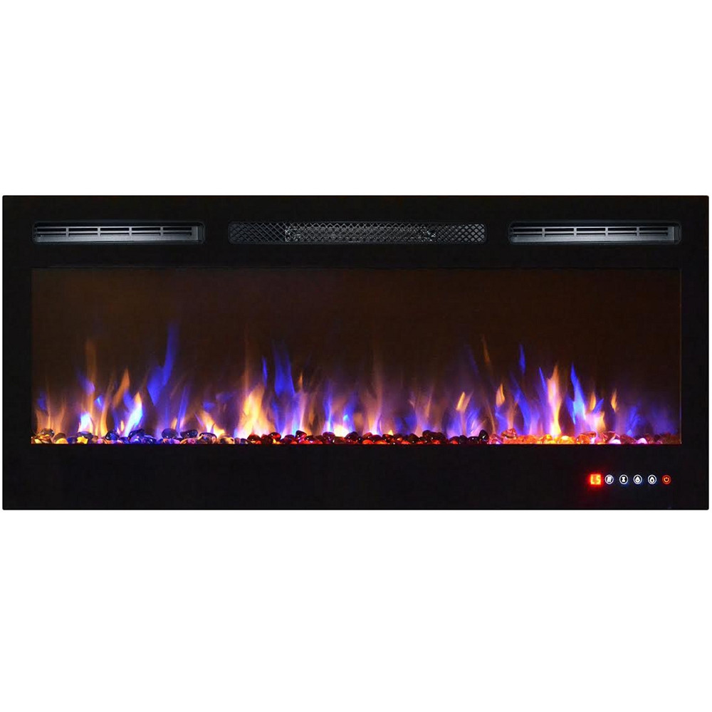 Electric Fireplace With Crystals
 Bombay 36 Inch Crystal Recessed Touch Screen Multi Color