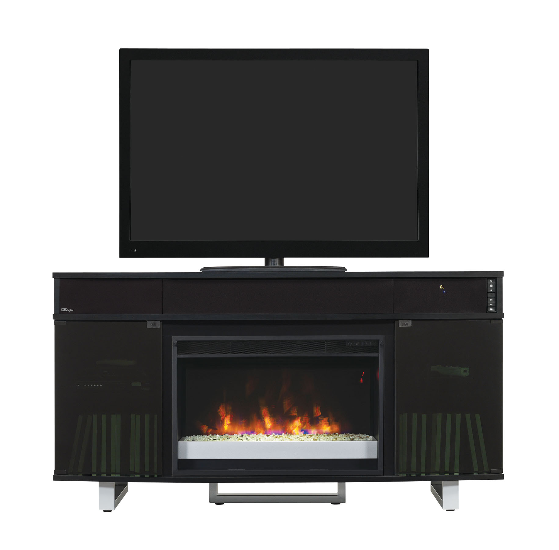 Electric Fireplace With Speakers
 56" New Enterprise Infrared Media Electric Fireplace w