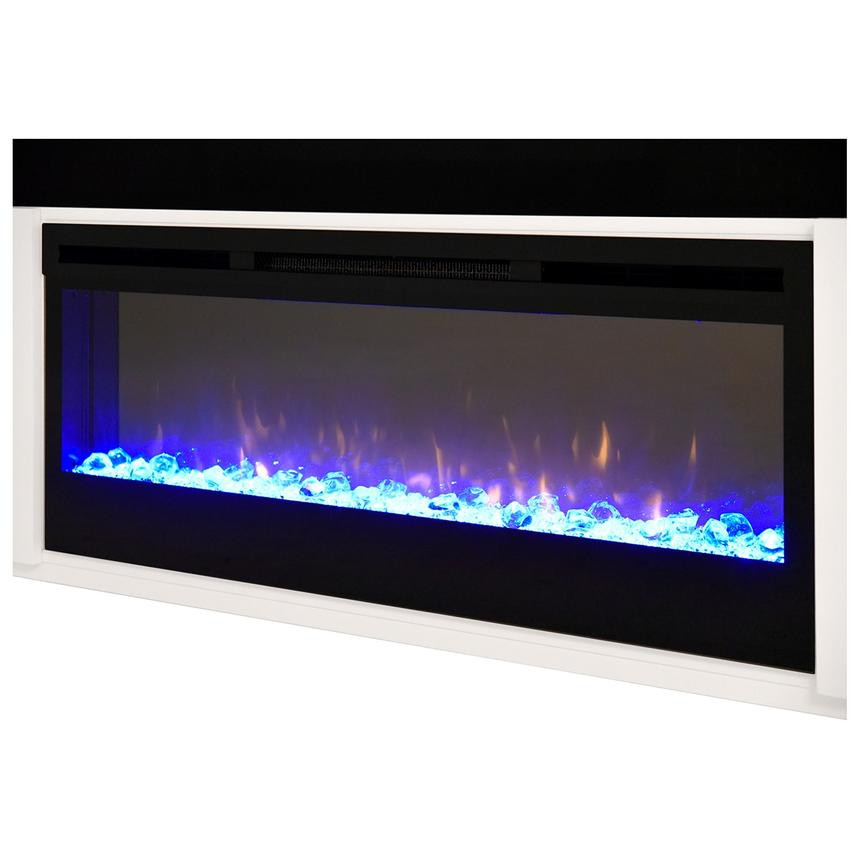 Electric Fireplace With Speakers
 Mile White Electric Fireplace w Speakers