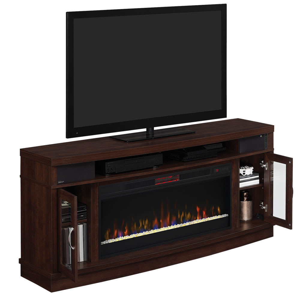 Electric Fireplace With Speakers
 ClassicFlame Deerfield TV Stand with Electric Fireplace