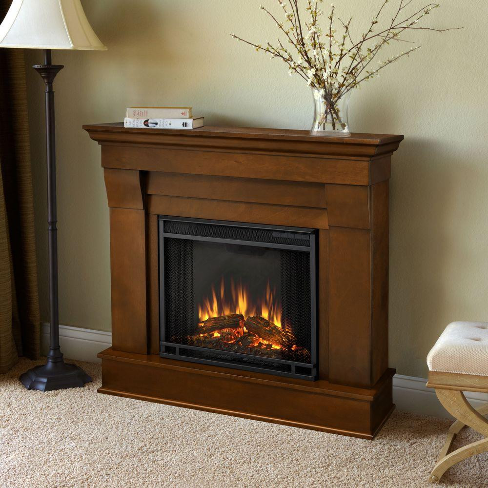 Electric Flame Fireplace
 Real Flame Chateau 41 in Electric Fireplace in Espresso