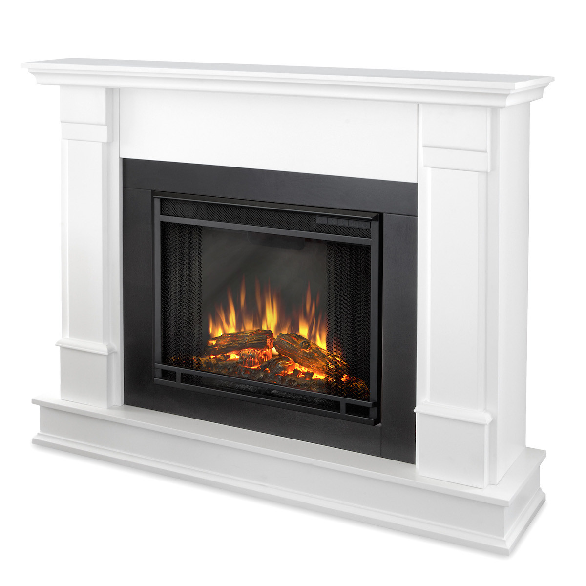 Electric Flame Fireplace
 Real Flame Silverton Electric Fireplace in White