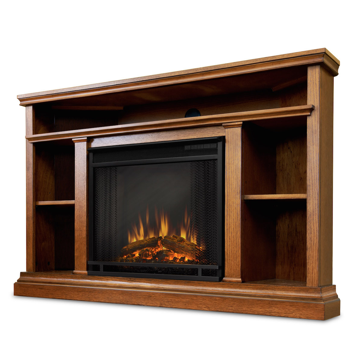 Electric Flame Fireplace
 Real Flame Churchill Electric Fireplace in Oak