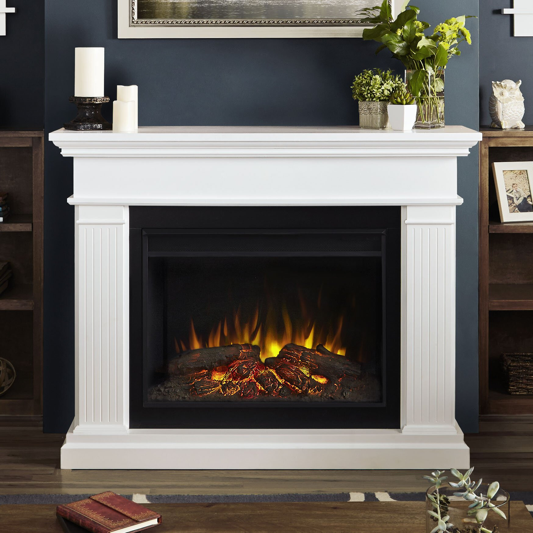 Electric Flame Fireplace
 Real Flame Kennedy Grand Electric Fireplace & Reviews
