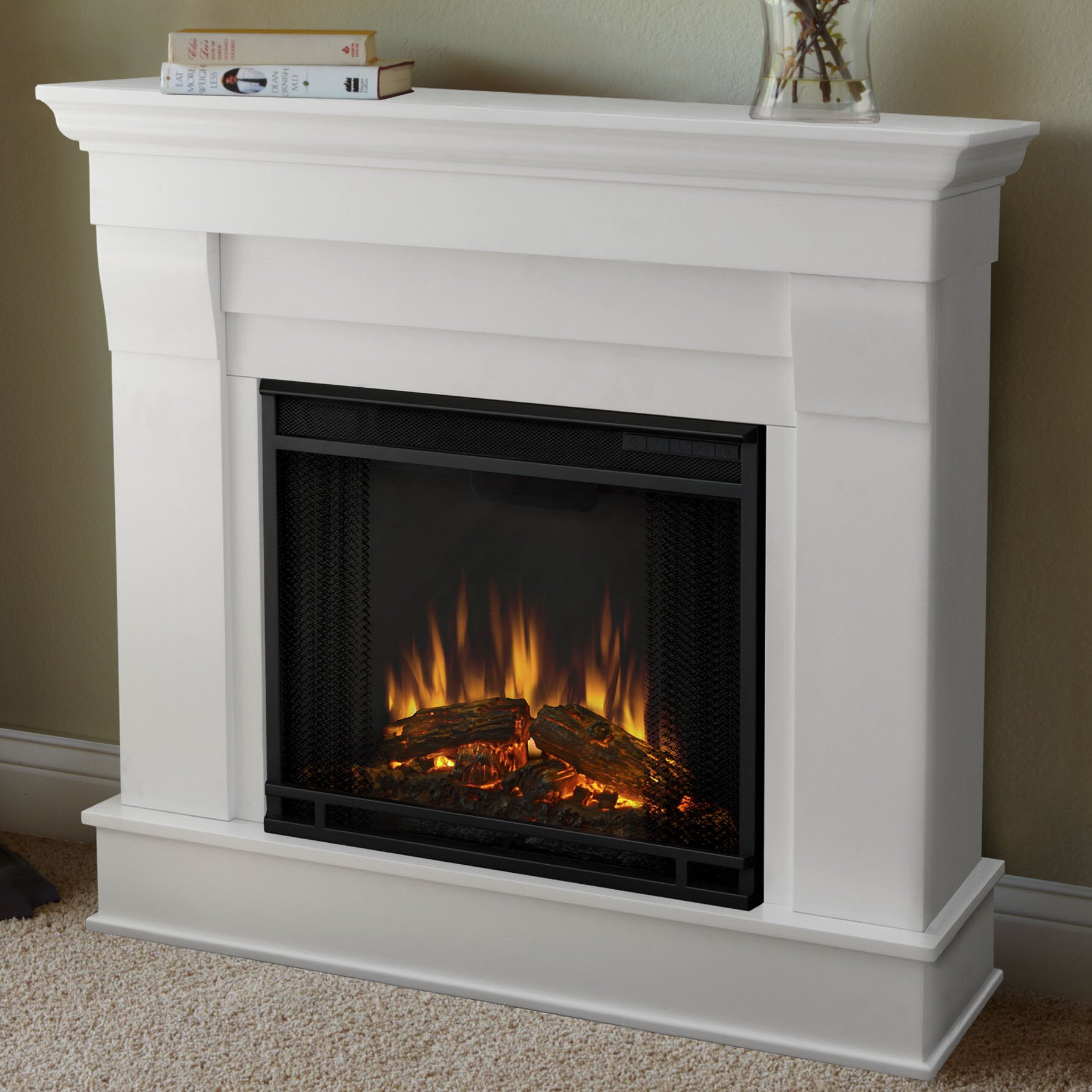Electric Flame Fireplace
 Real Flame Chateau Electric Fireplace & Reviews