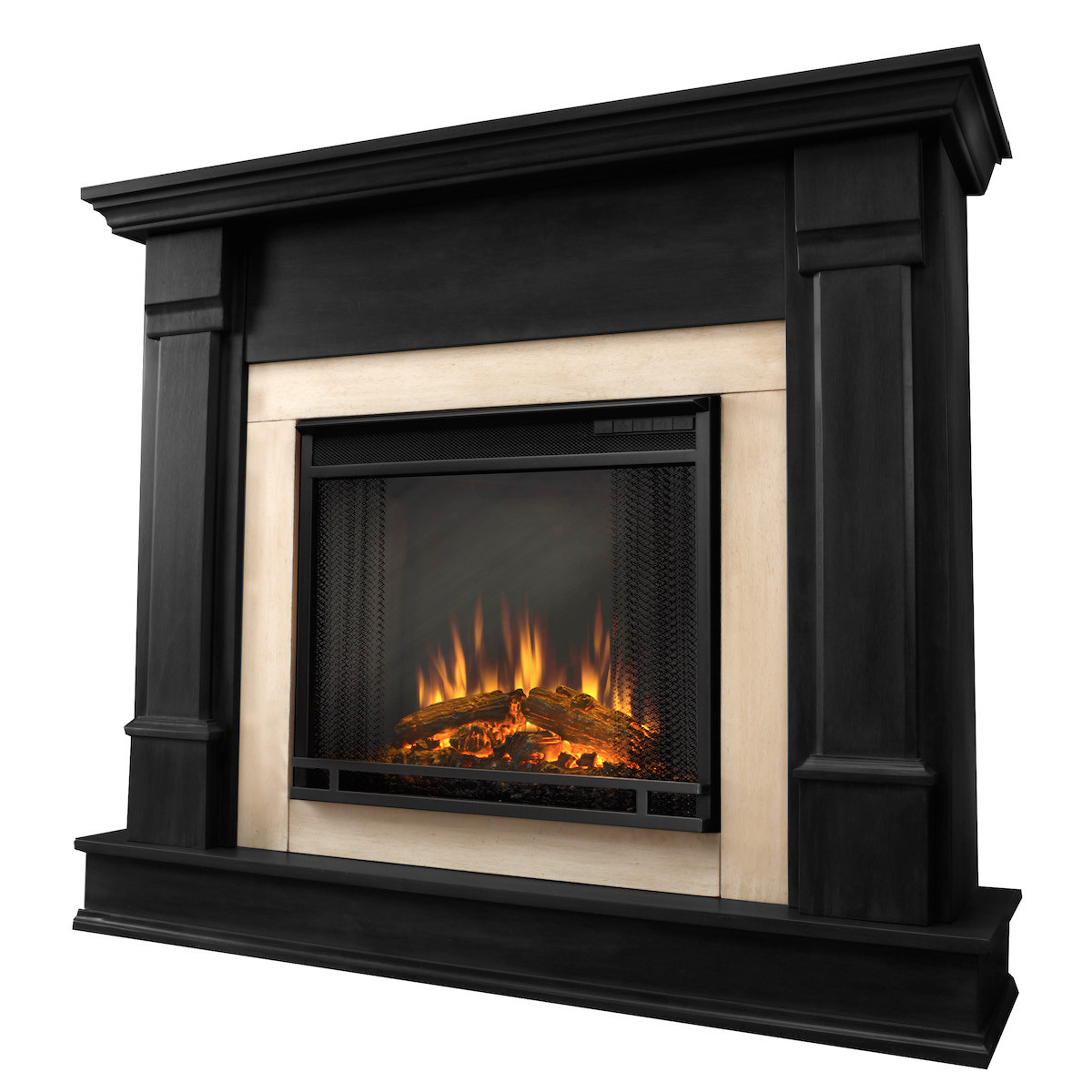 Electric Flame Fireplace
 Real Flame Silverton Electric Fireplace in Black