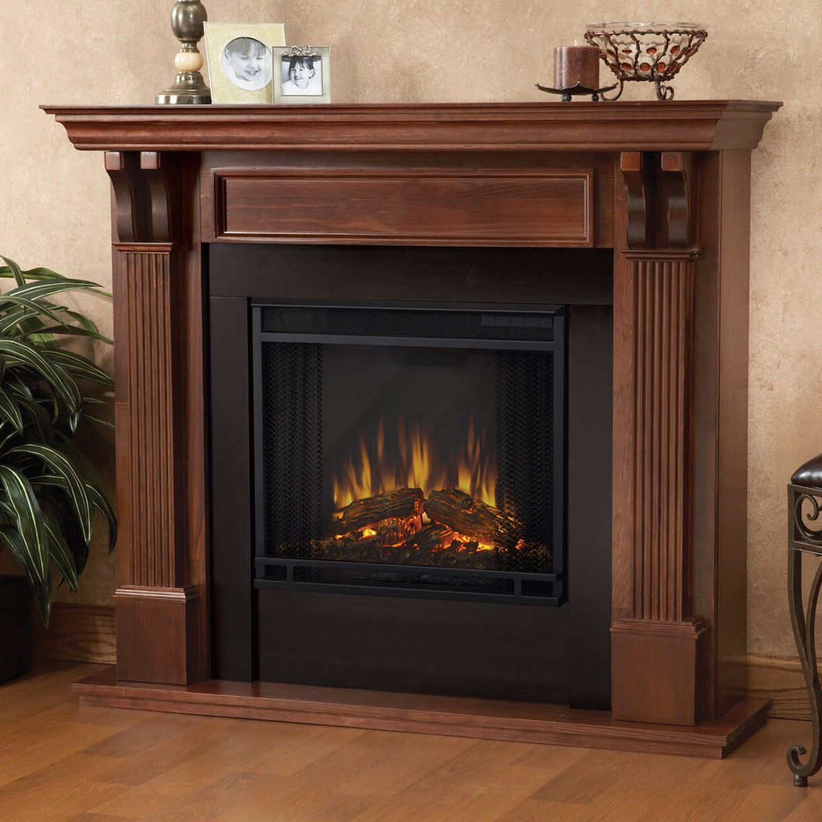 Electric Flame Fireplace
 Real Flame Ashley Indoor Electric Fireplace in Mahogany