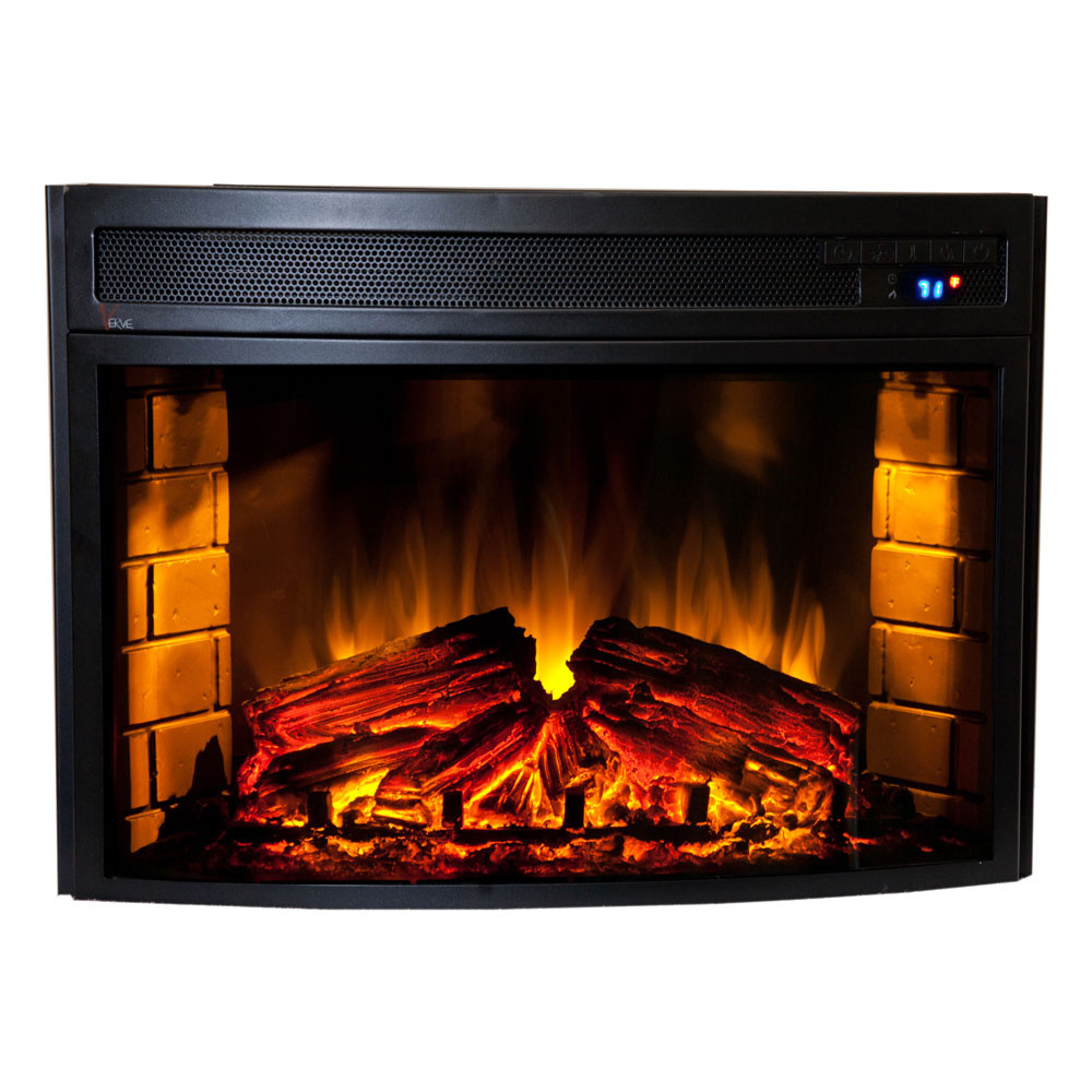 Electric Inserts Fireplace
 fort Smart Verve 24 in Curved Electric Fireplace Insert