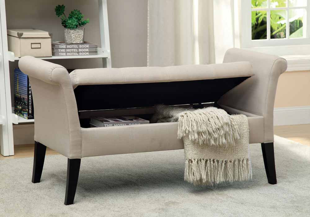 Elegant Storage Bench
 Doheny Living Room fort Elegant Fabric Storage Bench