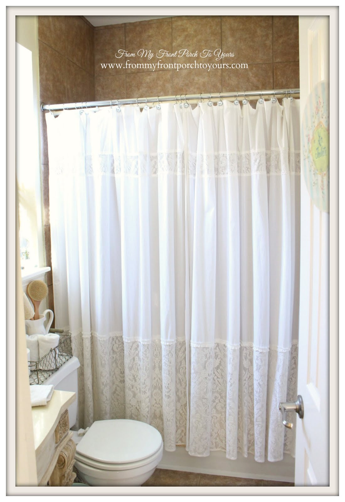Farmhouse Bathroom Shower Curtain
 From My Front Porch To Yours Farmhouse Guest Bathroom