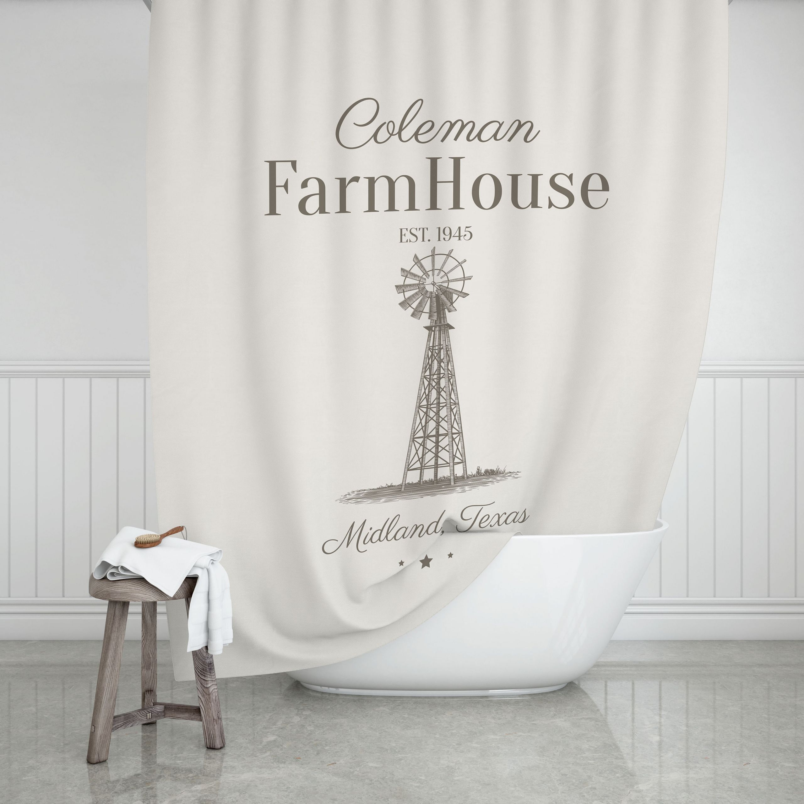 Farmhouse Bathroom Shower Curtain
 Vintage Windmill Farmhouse Shower Curtain Farmhouse