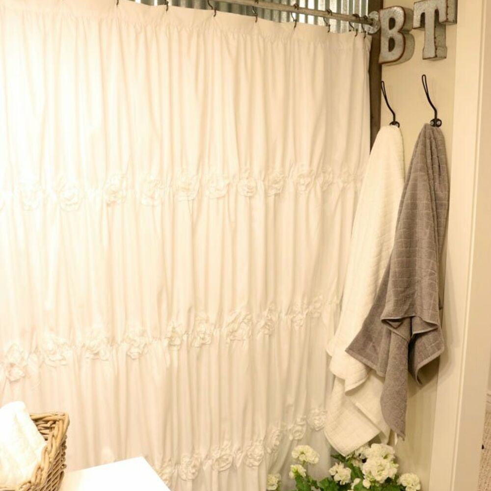 Farmhouse Bathroom Shower Curtain
 Farmhouse Bathroom Using IKEA Products