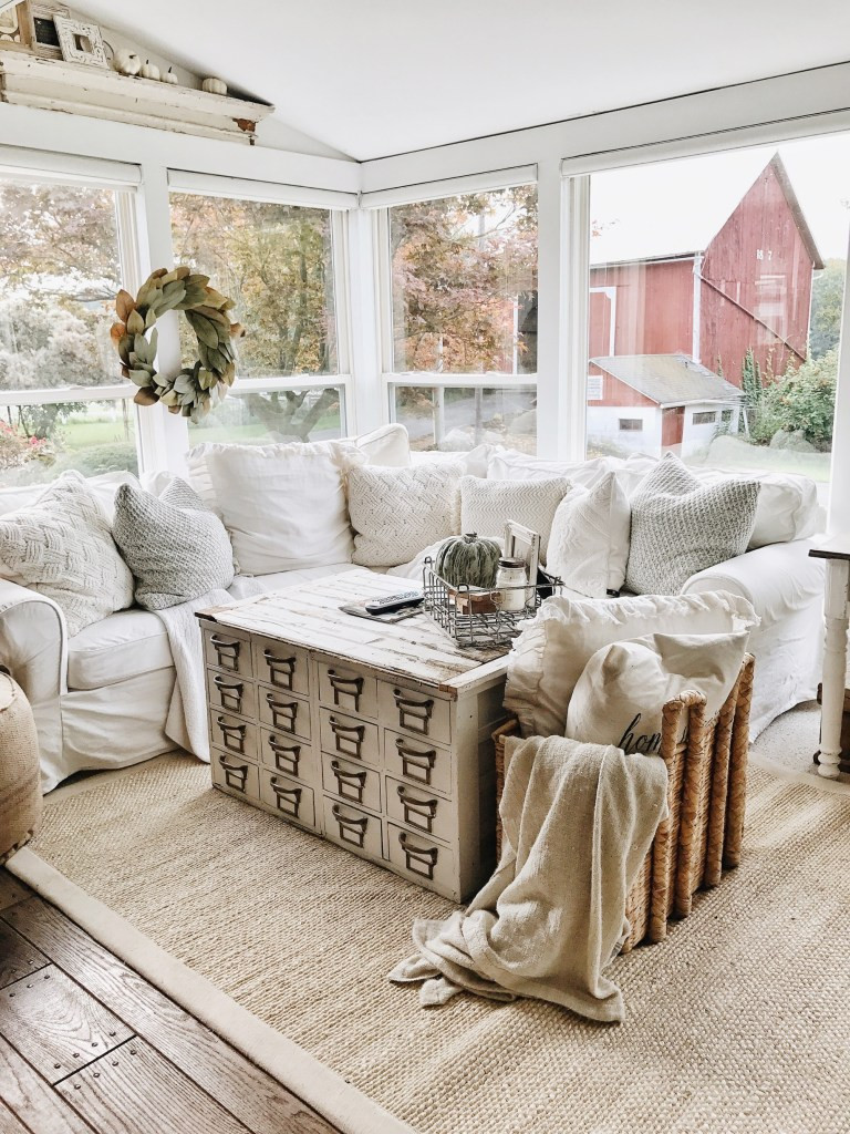 Farmhouse Curtains For Living Room
 10 Gorgeous Farmhouse Living Rooms – Hallstrom Home