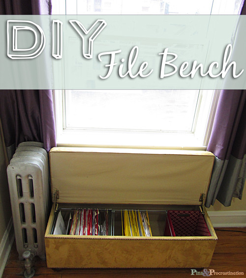 File Cabinet Storage Bench
 DIY File Bench Pins and Procrastination