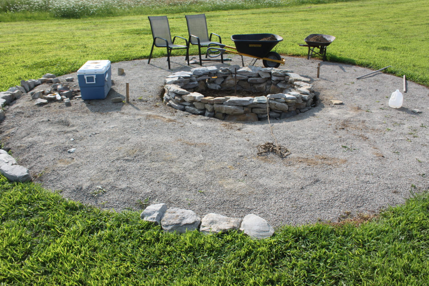 Fire Pit Stone
 The pleted Stone Fire Pit Project How We Built It for