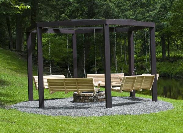 Fire Pit Swing Plans
 Awesome Fire Pit Swing Set