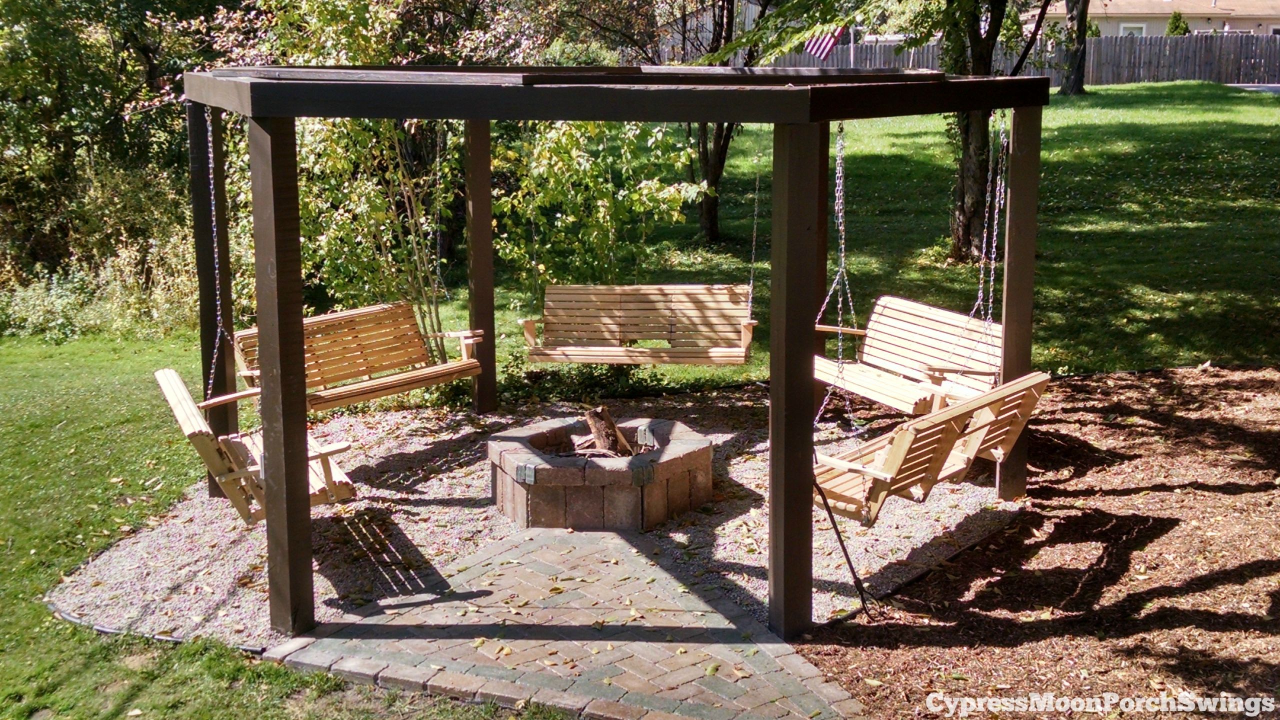 Fire Pit Swing Plans
 Hanging Swing Fire Pit Porch Swings Circle Designs Design