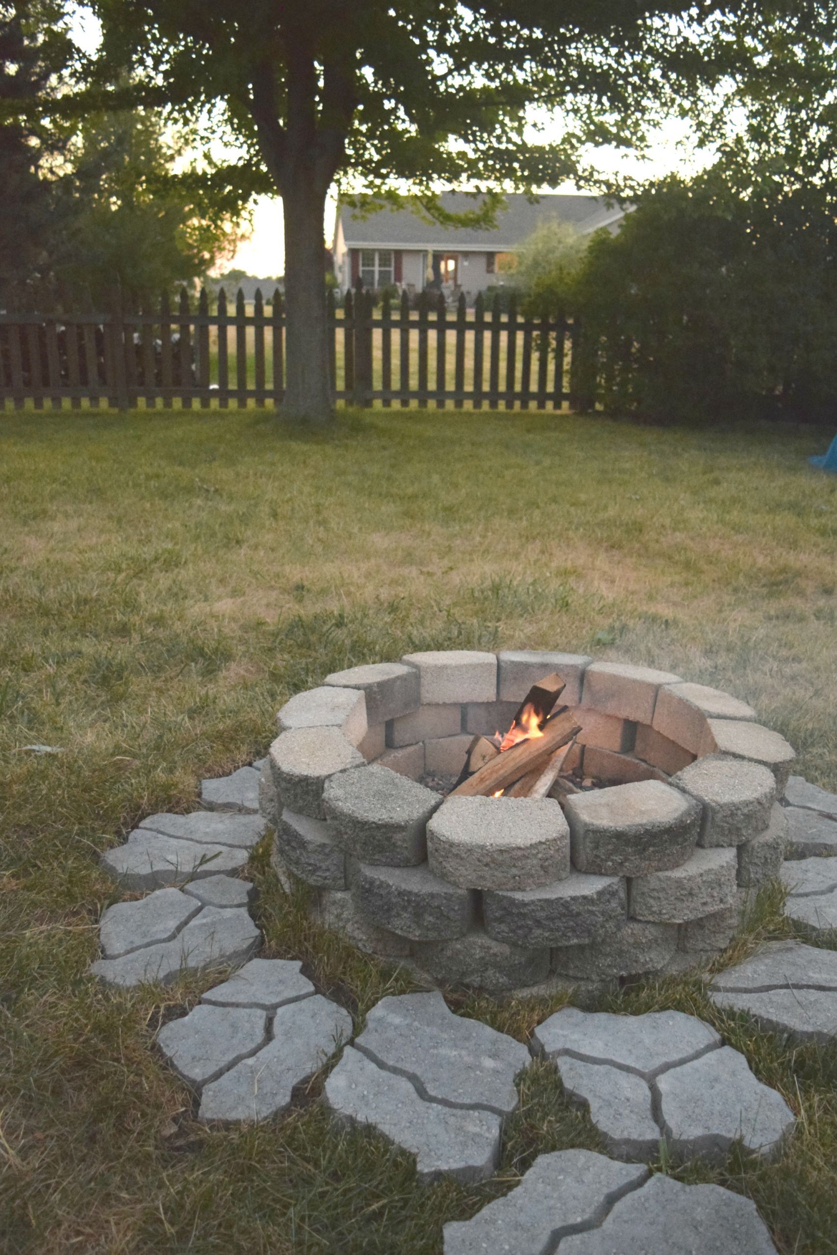 Firepit In Backyard
 DIY fire pit for the backyard • Our House Now a Home