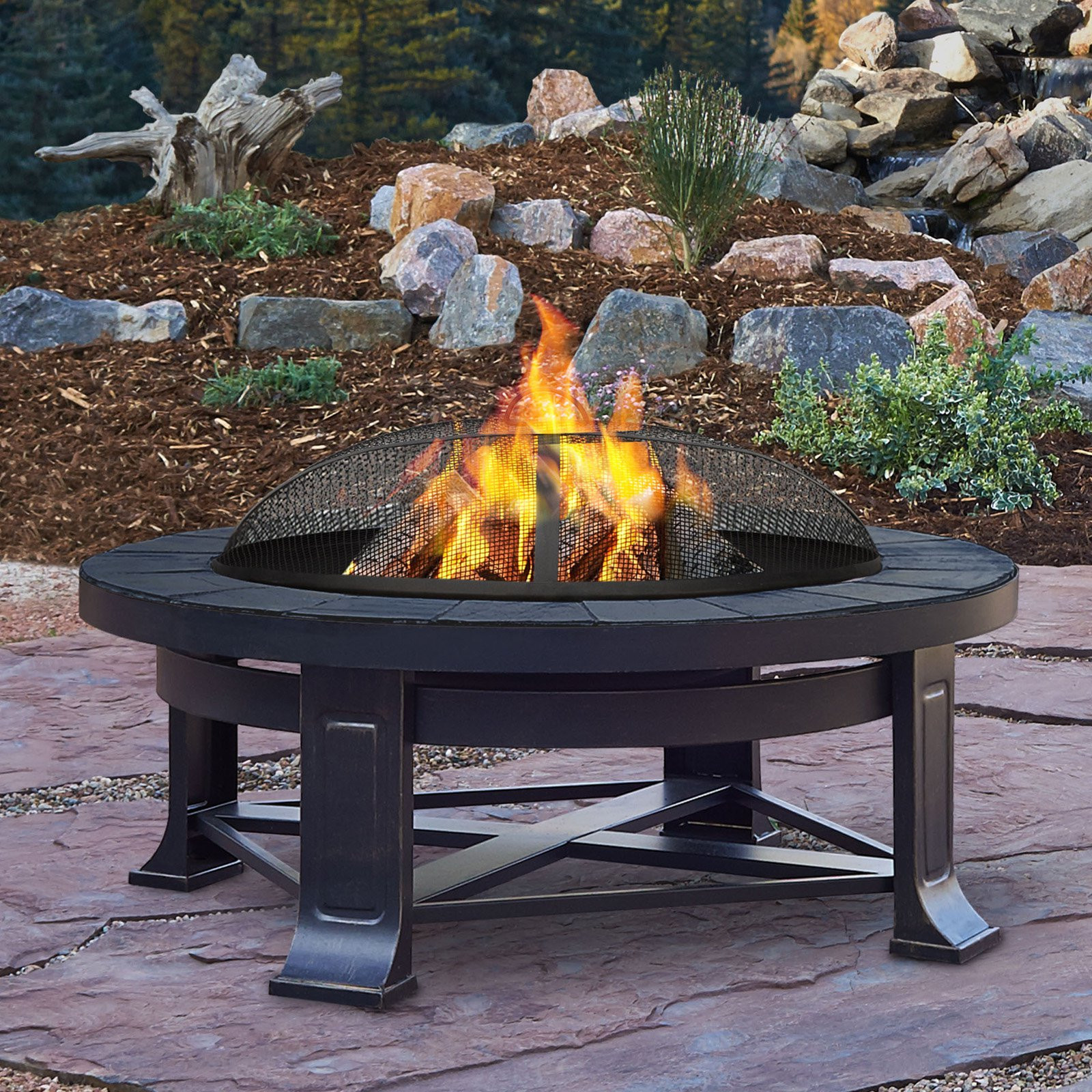 Fireplace Fire Pit
 Real Flame Edwards Wood Burning Fire Pit Fire Pits at
