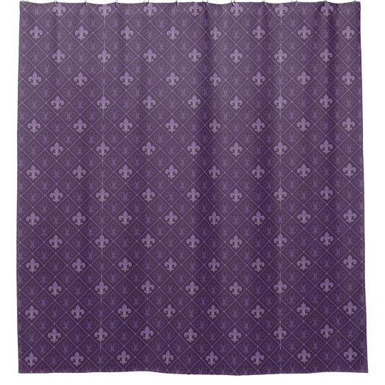 Fleur De Lis Bathroom Decor
 Purple Fleur de Lis Pattern Bathroom Decor Shower Curtain
