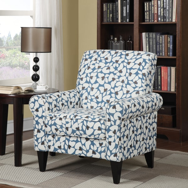 Floral Living Room Chairs
 Portfolio Dana Blue Modern Floral Arm Chair