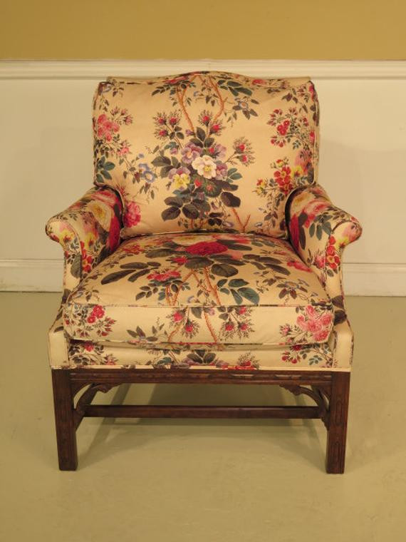 Floral Living Room Chairs
 E Chippendale Floral Upholstered Living by