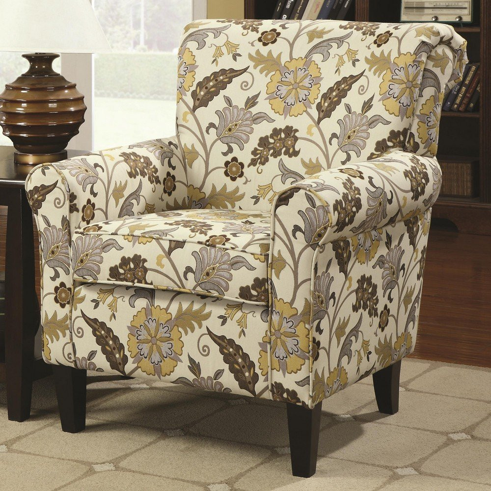 Floral Living Room Chairs
 Floral Accent Chair for Living Room Home Furniture Design