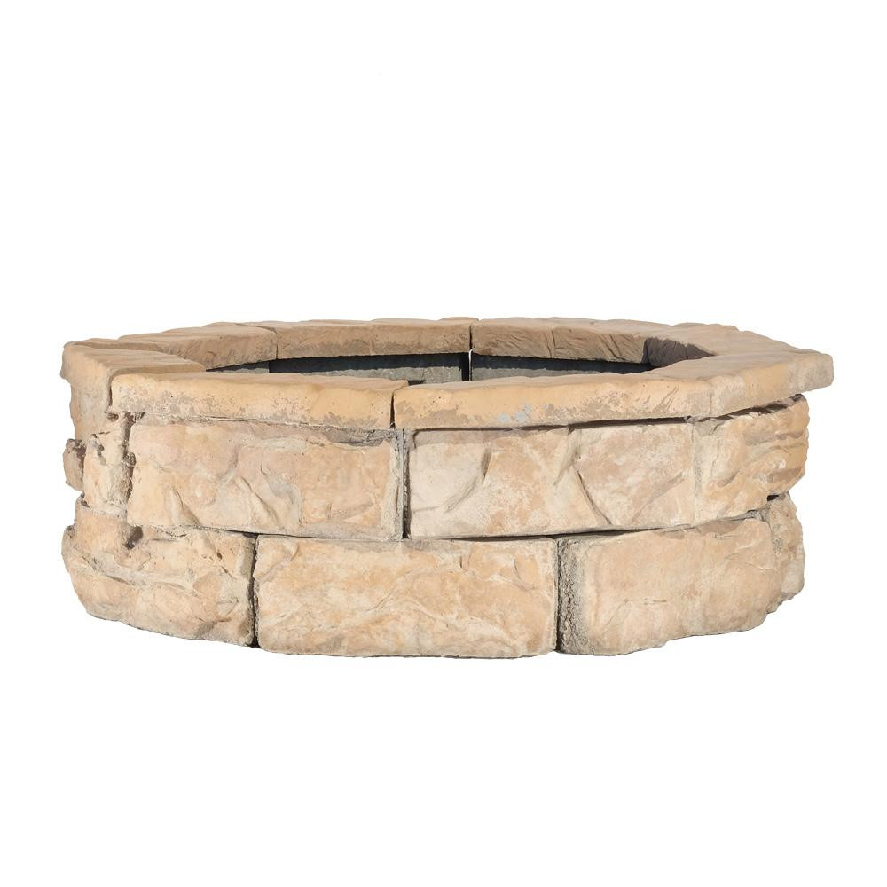 Fossil Stone Fire Pit
 30 in Fossill Brown Fire Pit Kit FSFPB30 The Home Depot
