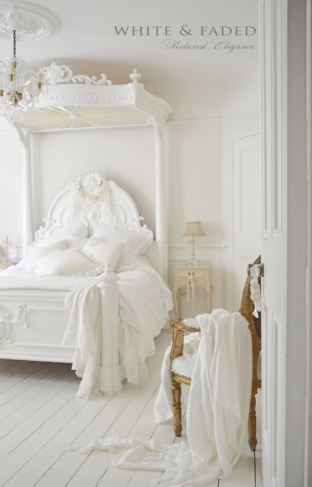 French Shabby Chic Bedroom Ideas
 White French bedroom