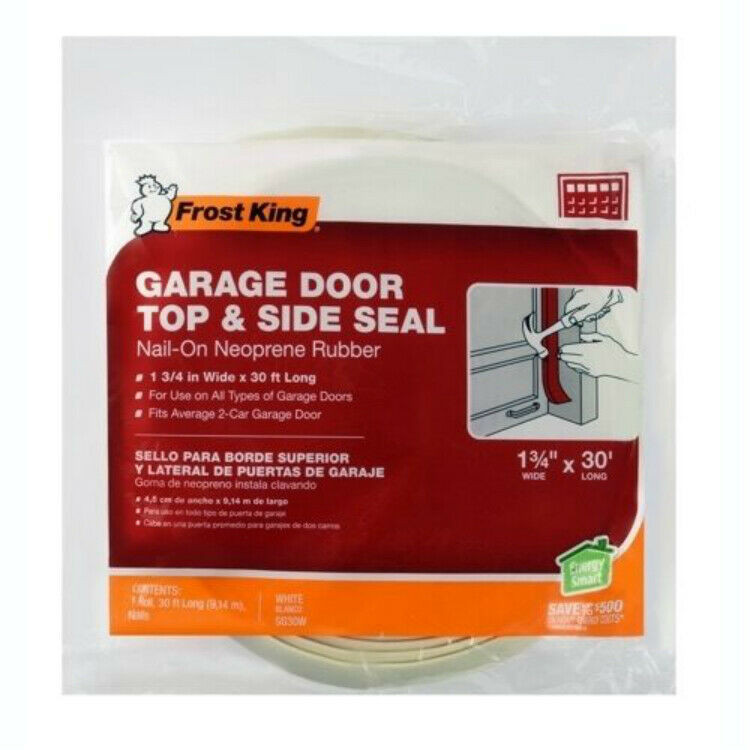 Garage Door Side Seal Lowes
 Frost King SG30WH Vinyl Garage Door Top & Side Weather