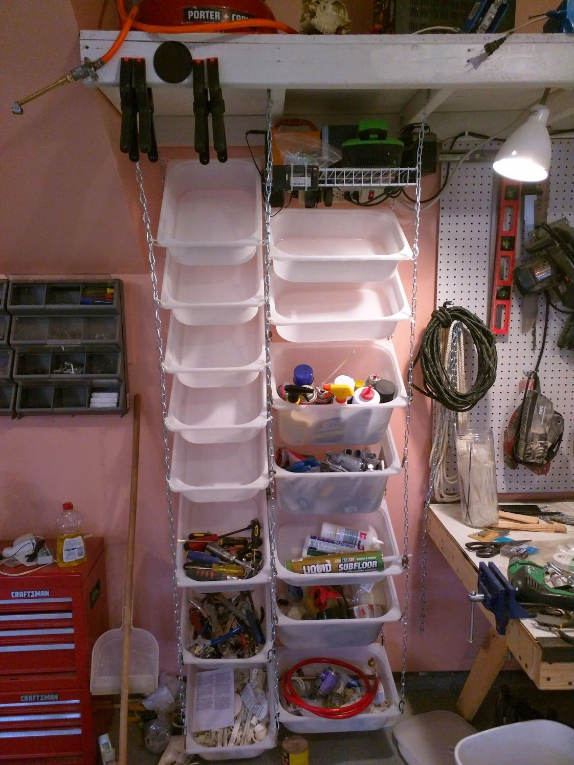 Garage Organization Service
 Garage storage Ikea Trofast bins chains s biners With
