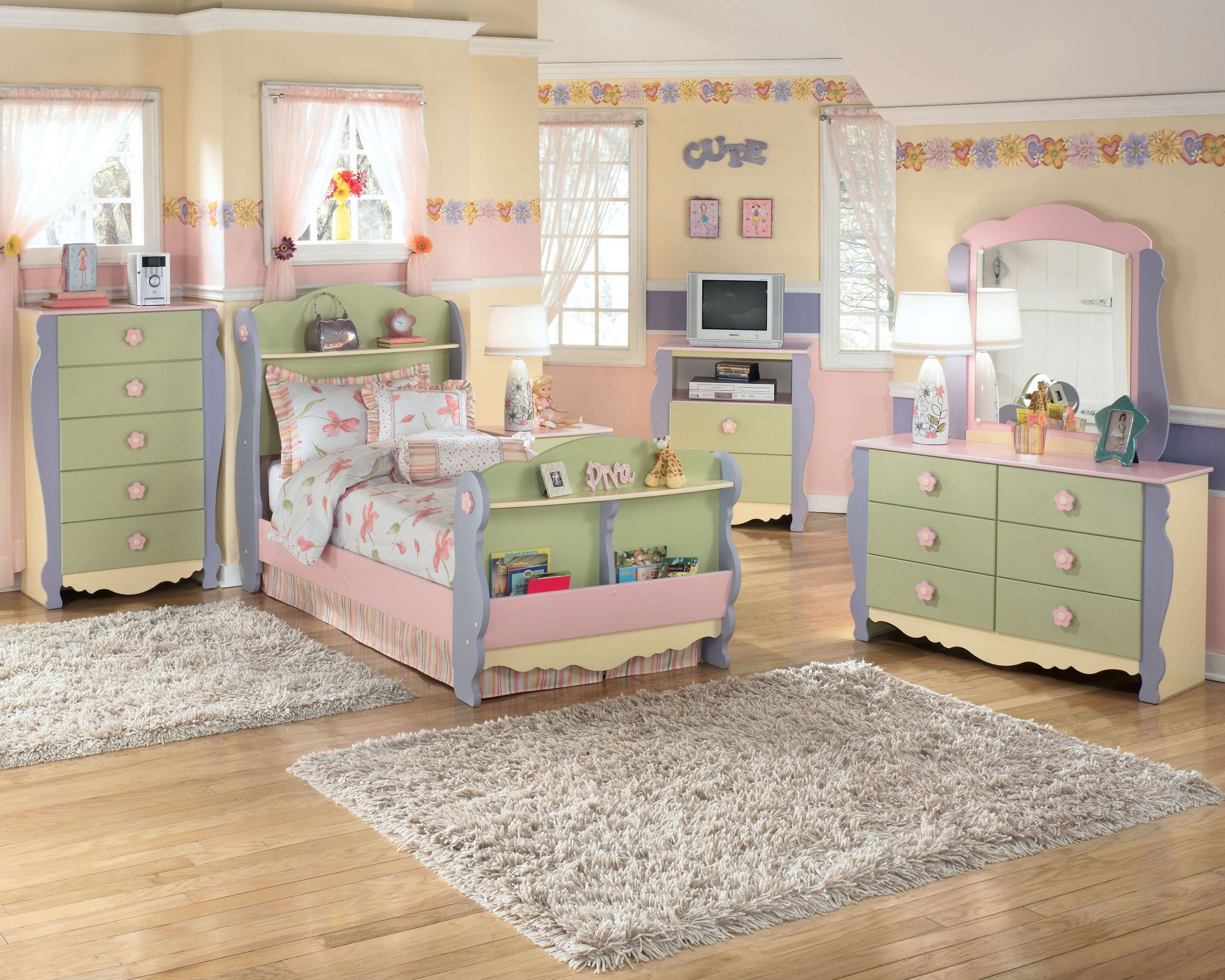 Girl Bedroom Furniture
 Such a sweet Ashley Furniture HomeStore bedroom for a