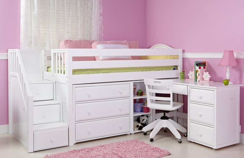 Girls Bedroom Set With Desk
 Girls Loft Bed with Desk Design Ideas and Benefits