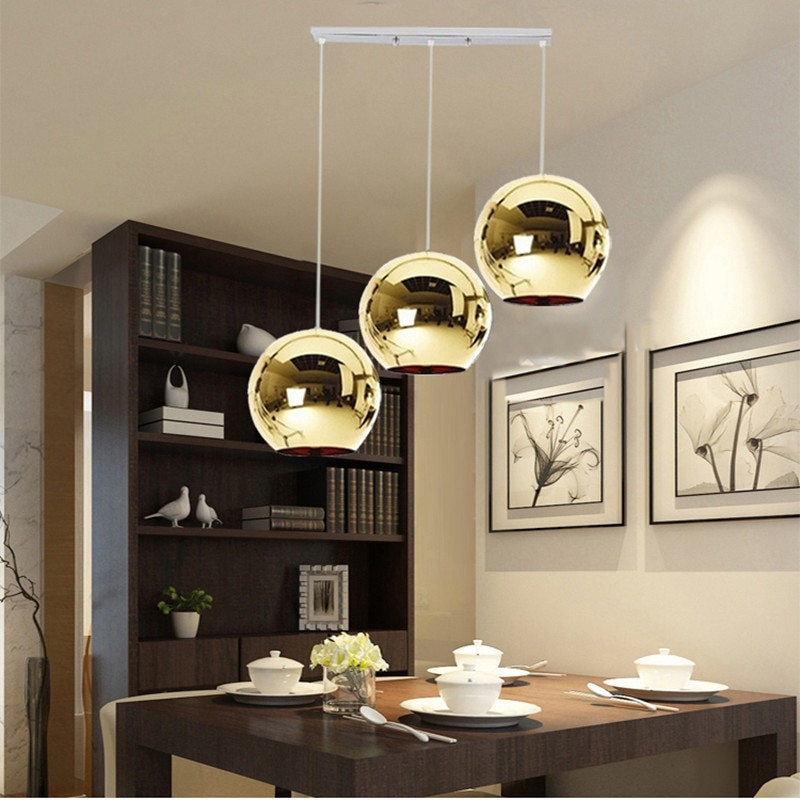 Glass Kitchen Lights
 3X Kitchen Modern Pendant Lighting Gold Glass Pendant